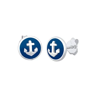 Abbildung von Elli Anchor Ohrringe, Damen, Größe: One Size, Blau