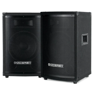 Abbildung von McGrey TP 10 DJ PA Box 25cm (10) Subwoofer, 2 Wege System, Holzgehäuse Lautsprecher (200 W, Paar Passiv Speaker mit Boxenflansch)