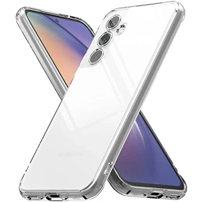 Abbildung von Ringke Fusion Kompatibel mit Samsung Galaxy A54 5G (2023) Hülle Transparent [Dünn Weiche] Silikon Rahmen Case Band Löcher Clear