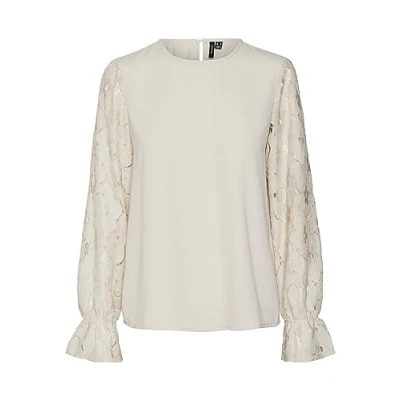 Abbildung von Vero Moda Vmseja Langarmshirt, Damen, Größe: Small, Pumice stone