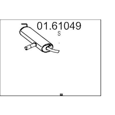 Abbildung von MTS 01.61049 Endschalldämpfer 1100 NISSAN: Qashqai / Qashqai+2 I