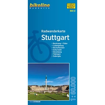 Abbildung von Radwanderkarte Stuttgart RW S1: Backnang Filder Ludwigsburg Neckarbecken Schurwald Stromberg Tübingen Zabergäu (bikeline Radwanderkarte)