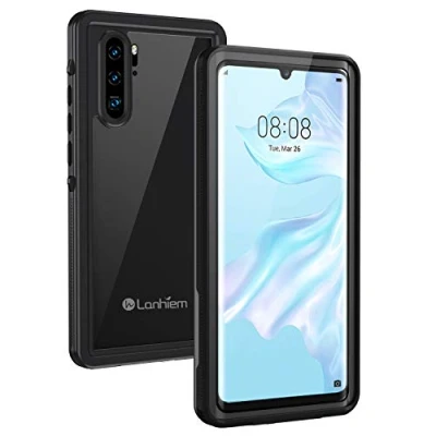Abbildung von Lanhiem für Huawei P30 Pro Hülle, IP68 Wasserdicht Handyhülle 360 Grad Schutzhülle, Stoßfest Staubdicht Schneefest Outdoor Panzerhülle mit Eingebautem Displayschutz