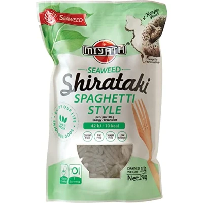 Abbildung von Miyata Shirataki Spaghetti Style, Nudeln aus Konjakmehl mit Seealgen Geschmack, 6er Pack (6 x 270 g)