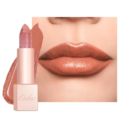 Abbildung von OULAC Feuchtigkeits Glanz Lippenstift Braun, Schimmernder mit Glänzender Oberfläche, Cremige Textur, Lippenpflege für Feuchtigkeitsspendende Lippen, Infinity Moisture, Vegan 11 La Vita