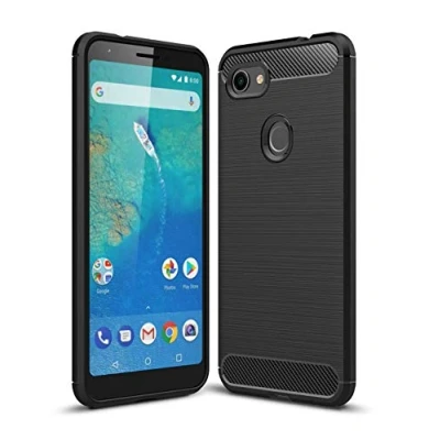 Abbildung von Cruzerlite Case für Google Pixel 3a XL hülle, Carbon Fiber TextureDesign Back Cover Anti Scratch Shock Absorption Schutzhülle (Black)