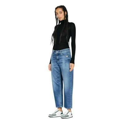 Abbildung von GANG Weite Jeans verkürzte Hose Damen Verwaschene relaxed fit