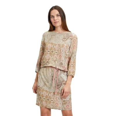 Abbildung von Cartoon Casual MIT Muster Freizeitkleid, Damen, Größe: 36, Beige rosé