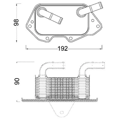 Abbildung von MAHLE ORIGINAL CLC 186 000S Ölkühler AUDI: A5 B8 Coupe, A6 C7 Avant, A4 VOLKSWAGEN: Touareg II