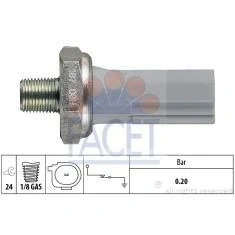 Abbildung von FACET 7.0187 Öldruckschalter 1/8 GAS Made in Italy OE Equivalent SMART: Fortwo II Coupe, Cabrio, Forfour I, MITSUBISHI: ASX SUV, COLT 6