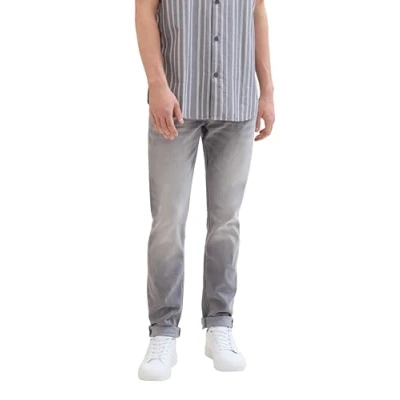 Abbildung von TOM TAILOR Denim Herren Piers Slim Jeans, 10218 Used Light Stone Grey Denim, 31/34