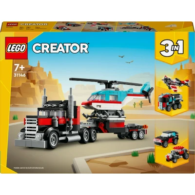 Abbildung von LEGO Creator 31146 Tieflader mit Hubschrauber