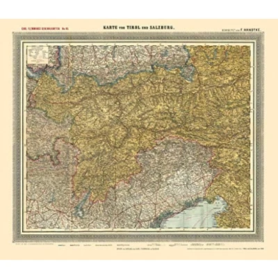 Abbildung von Historische Karte: TIROL und SALZBURG, um 1900 [gerollt]: Carl Flemmings Generalkarte, No. 45