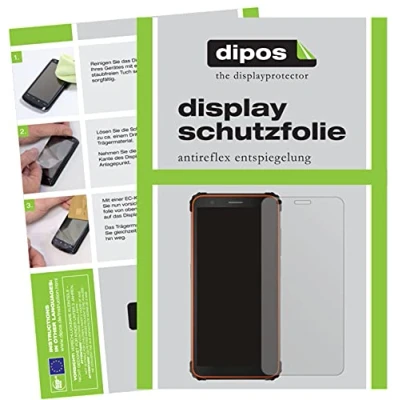 Abbildung von dipos I 5X Schutzfolie matt kompatibel mit Blackview BV6600 Displayschutz Folie