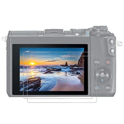 Abbildung von JJC Displayschutzfolie aus gehärtetem Glas für CAN EOS R10 Kamera, ultradünn, HD, hohe Härte, bruchsicher, blasenfrei, 2 Stück