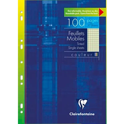 Abbildung von 10 x Clairefontaine Ringbucheinlagen A4 kariert 50 Blatt grün