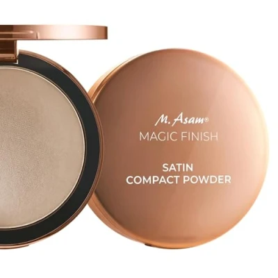 Abbildung von M. Asam MAGIC FINISH Satin Compact Powder Ivory (8 g) gepresster Puder für perfekten Halt, Abmattierung &amp; Perfektionierung, verlängert den Halt des Make ups, mit Hyaluronsäure Vitamin E