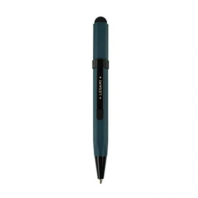 Abbildung von LEGAMI PWT000 Mini Touch Stift, 0,8 x 9,6 cm, Kugelschreiber, Schwarze Tinte, Durchmesser der Spitze 1,0 mm, Stift mit Gummi zum Tippen auf jedem Touchscreen Gerät, Variante Petrol Blue