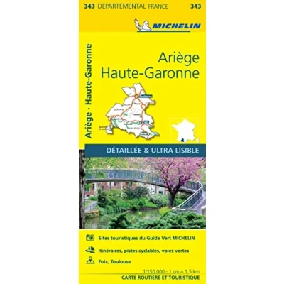 Abbildung von Michelin Garonne Tal Pays de Foix: Straßen und Tourismuskarte 1:150.000 (MICHELIN Localkarten)