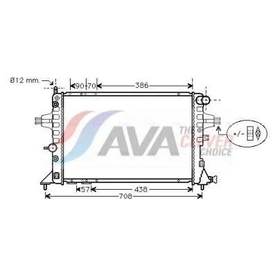 Abbildung von PRASCO OLA2329 Kühler, Motorkühlung Aluminium 605 359 42 Kühlrippen mechanisch gefügt OPEL: Astra G CC, Zafira A, Caravan