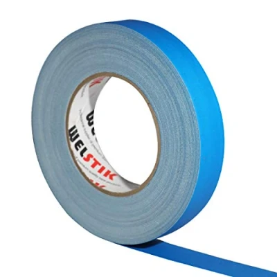 Abbildung von WELSTIK Dünnes Gaffelband 25MM * 30,2M Gaffaband Mattes Stoffband, Blau