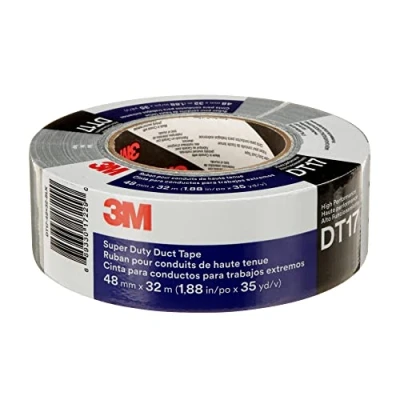Abbildung von 3M Super Gewebeklebeband DT17, Schwarz, 48 mm x 32 m, 0.43 mm, einzeln verpackt