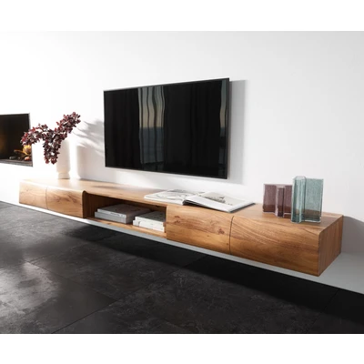Abbildung von Lowboard New Live Edge 240 cm Akazie Natur 4 Türen 1 Fach schwebend
