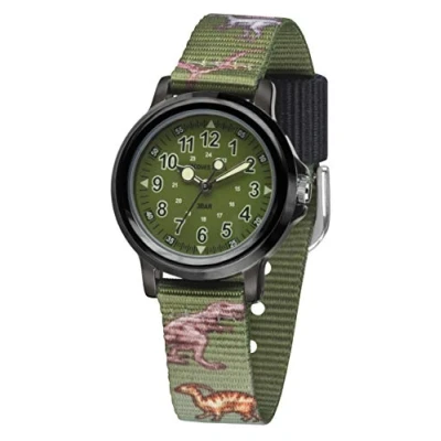 Abbildung von Jacques Farel Quarzuhr Dinosaurieruhr, KSB 989, Armbanduhr, Kinderuhr, ideal auch als Geschenk, mit Dinosauriermotiv