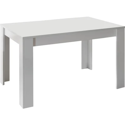 Abbildung von INOSIGN Esstisch &quot;Basic 137x90x79 cm (BxTxH), Esszimmertisch Weiss Hochglanz Lack,&quot;, moderner rechteckiger Küchentisch, ausziehbar, erweiterbar auf 185