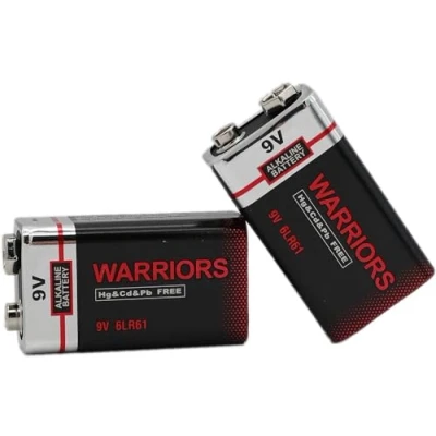 Abbildung von Warriors 2X 9v blockbatterie Batterie 9 Volt blockbatterien alkalisch, Ultra High Power, Long Life, für Rauchmelder, Brandmelder, Alarmsensoren 6lr61 6F22 PP3 MN1604