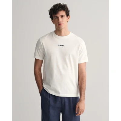 Abbildung von GANT Contrast Small LOGO Tshirt basic, Herren, Größe: Medium, Eggshell