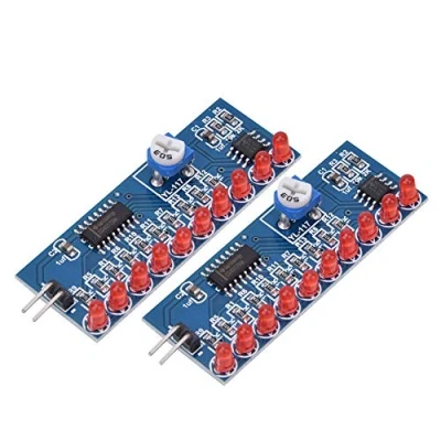 Abbildung von 2 Stück NE555 + CD4017 LED Chaser Wasserfließlichtmodul DIY Kit Elektronische Schaltung, bestehend aus Taktgenerierungsschaltung und Dezimalzählerschaltung