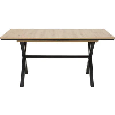 Abbildung von HELA Essgruppe &quot;SAAR&quot;, (6 tlg.), Tisch 160 200x90 cm, Einlegeplatte, X Gestell, Stuhl 360 drehbar