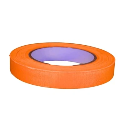 Abbildung von UV FLOOR Gaffer Fluoreszierende orange Aufkleber Premium Qualität Neon Zubehör Party Dekorativer Klebestreifen 1,9cm x 25 m