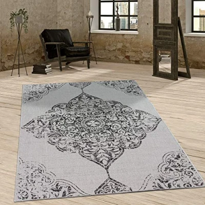 Abbildung von Paco Home Teppich &quot;Coco 202&quot;, rechteckig, Flachgewebe, Vintage Design, In und Outdoor geeignet