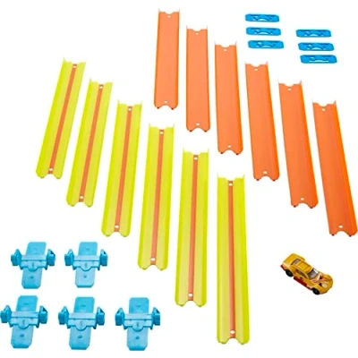Abbildung von Hot Wheels GLC91 Track Builder Unlimited Zusammenklappbares Trackset Zubehörteile, Spielzeug Autorennbahn ab 6 Jahren