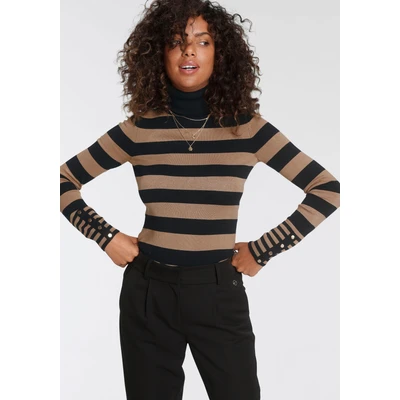 Abbildung von Tamaris Rollkragenpullover, im Streifendesign