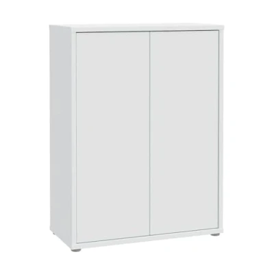 Abbildung von Forte Alice Springs Schuhschrank 70 80, moderner Flurschrank mit 2 Türen und 4 Einlegeböden, Holzwerkstoff, Secret Grey, 74,5 cm breit x 99,1 hoch 34,9 tief