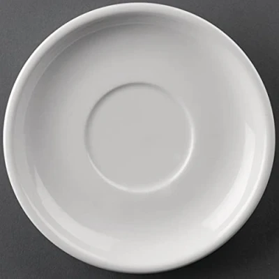 Abbildung von Olympia Athena Untertassen 145 mm/5,75 Zoll (24 Stück), weißes Porzellan, passend für Tassen CC201, GG870 und CC200, Catering Ausrüstung, splitterfest, mikrowellen /spülmaschinenfest, CC202