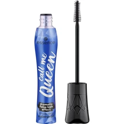 Abbildung von essence call me Queen dramatic false lash effect mascara waterproof, Schwarz, langanhaltend, volumengebend, vegan, wasserfest, ohne Mikroplastikpartikel, Nanopartikel frei, 1er Pack (11.5ml)