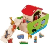 Abbildung von Eichhorn Steckspielzeug Arche Noah, (Set, 21 tlg), mit abnehmbarem Dach