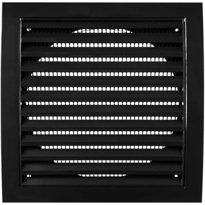 Abbildung von Vent Systems Ø150 mm Schwarz Lüftungsgitter Luftgitter Abdeckung für Trocknerentlüftung, Badezimmer Abluftrohr Entlüftungsabdeckung Außen/Innen Belüftung, Auspuff, Zuluft