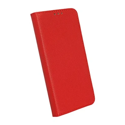 Abbildung von Buch Tasche Smart kompatibel mit Samsung Galaxy XCOVER 5 EE (Enterprise Edition) Handy Hülle Etui Brieftasche Schutzhülle Standfunktion, Kartenfach Rot