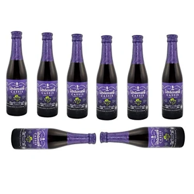 Abbildung von 8 Flaschen Lindemans Cassis a 250ml 3,5% Vol. Lambic Beer mit Schwarzen Johannisbeer Saft inc. 0.48 MEHRWEG Pfand