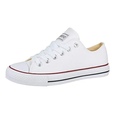 Abbildung von Elara Unisex Sneaker Low top Turnschuh Textil Chunkyrayan 36 46 01 A Weiss 47