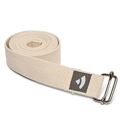 Abbildung von bodhi Yogamatte Yogagurt mit Schiebeschnalle ASANA BELT 2,5m, Metall natur