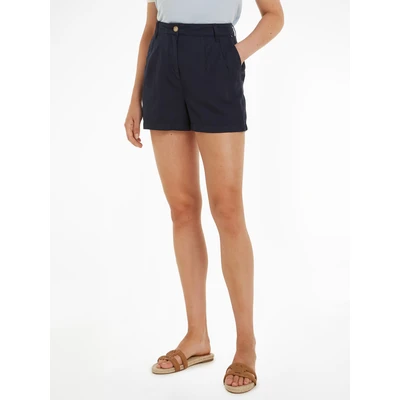 Abbildung von Tommy Hilfiger Shorts COTTON LINEN SHORT mit Logostickerei