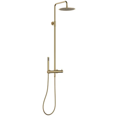 Abbildung von Marwell Stangenbrause Set &quot;Classico&quot;, Edelstahl Regendusche, 88 118x20cm, mit höhenverstellbarer Duschstange