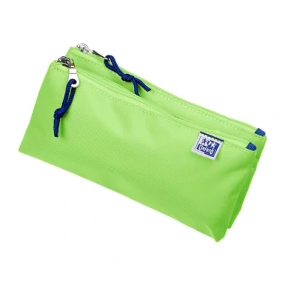 Abbildung von Oxford Federmäppchen für Mädchen und Jungen, Doppel Fach, 2 Taschen, langlebig, hellgrün