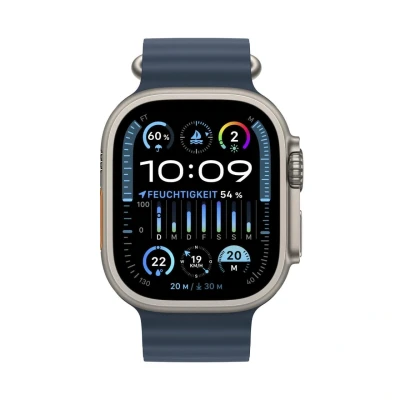 Abbildung von Apple Watch Ultra 2 (Blauwe Rubberen Armband)